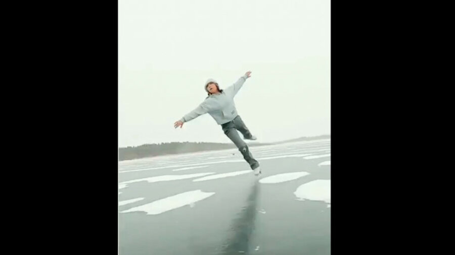 Элизабет Турсынбаева покаталась на замерзшем озере в Боровом под песню Димаша. Видео 