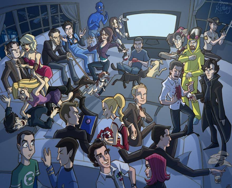 tv characters illustration