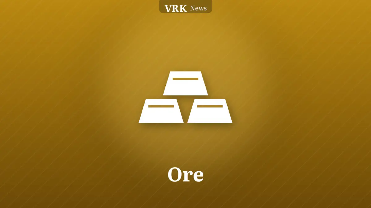 Graphic: ingots and the words Ore