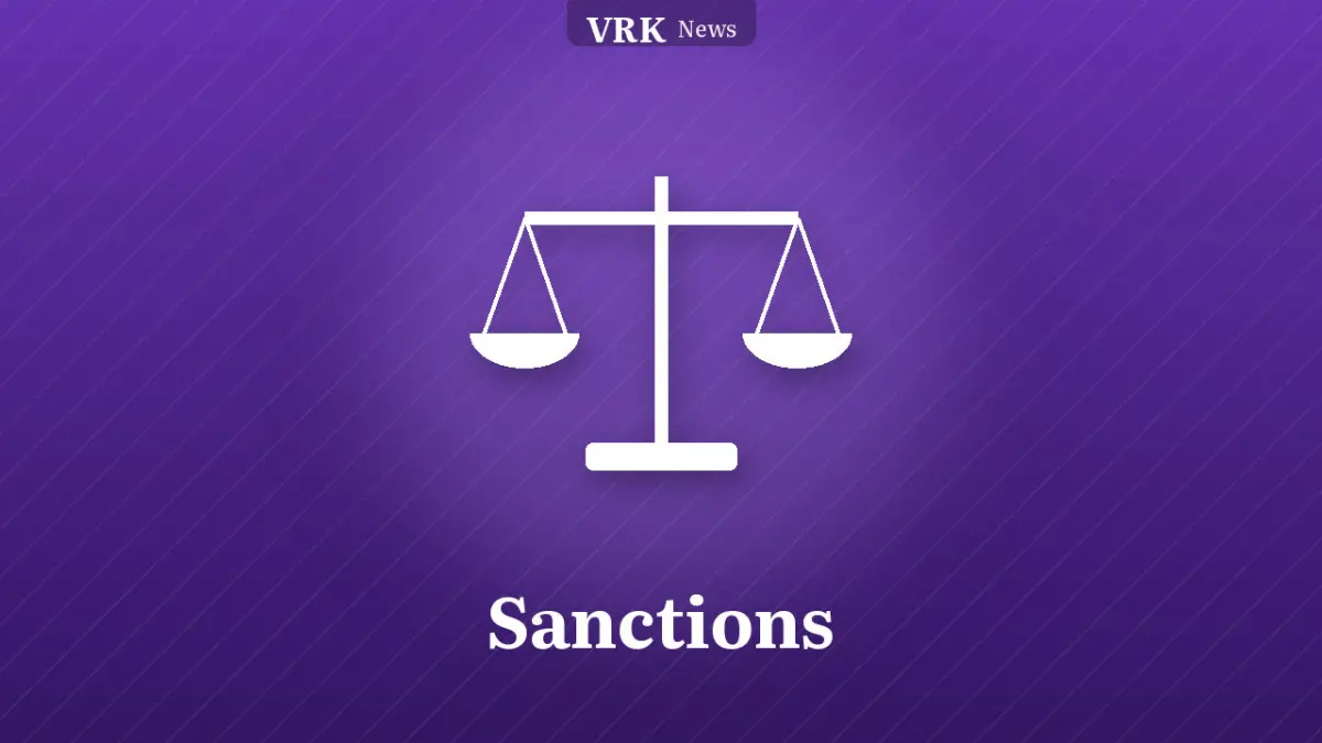 Graphic: scales and the words Sanctions
