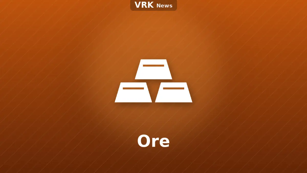 Graphic: ingots and the words Ore