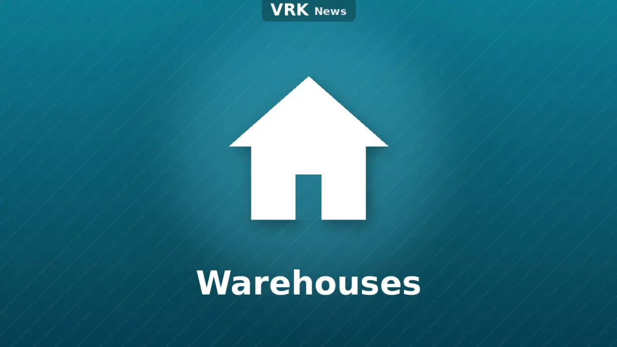 Graphic: a house and the words Warehouses