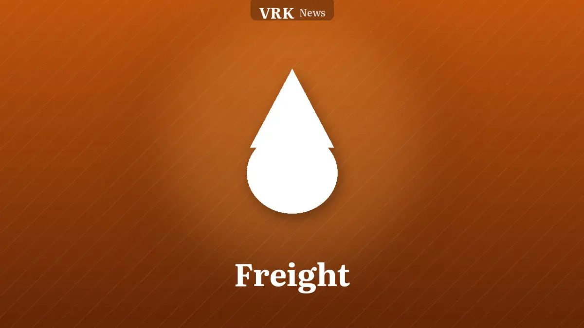 Graphic: a drop and the words Freight