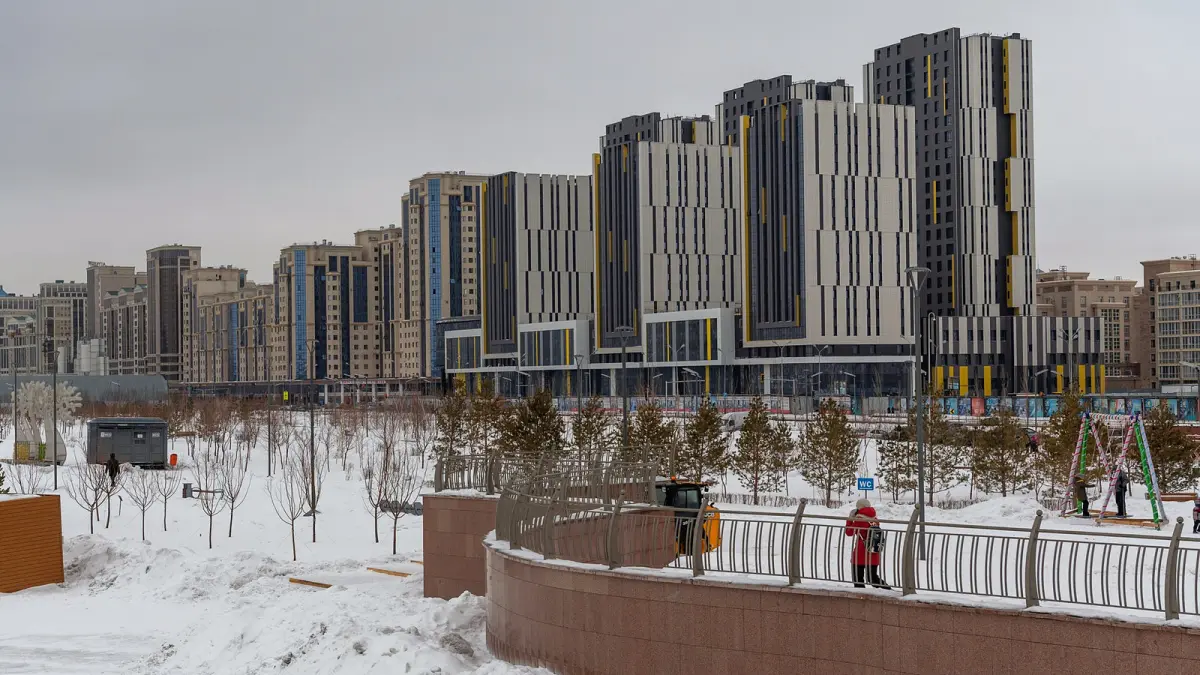 A new residential quarter in Astana, February 2019