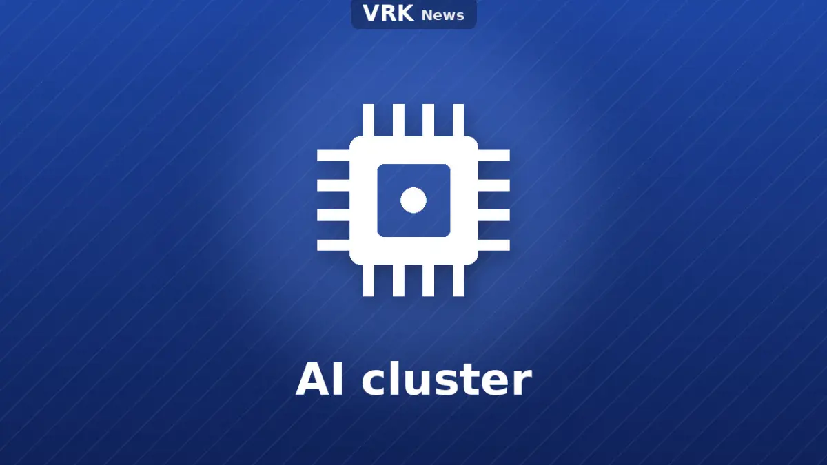 Graphic: a chip with the words AI cluster
