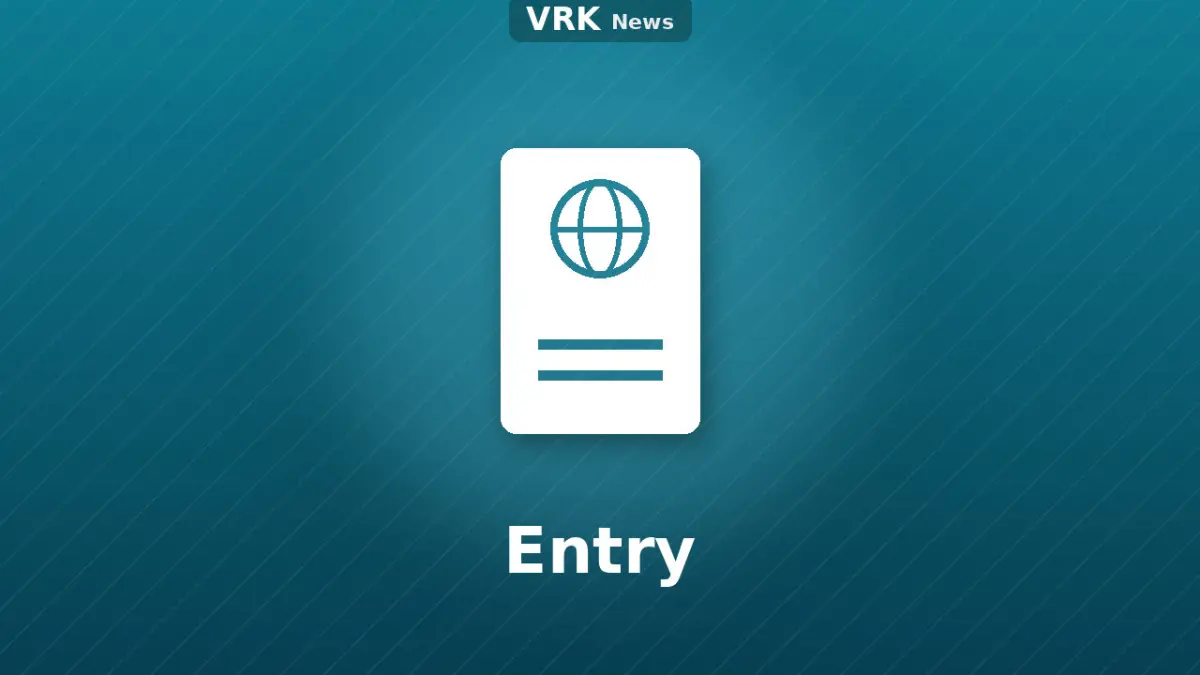 Graphic: a passport and the word Entry