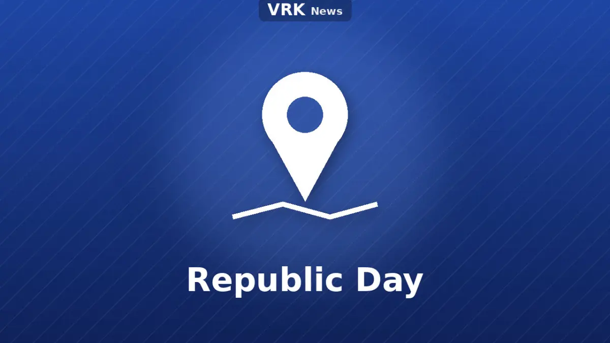Graphic: a map pin and the words Republic Day