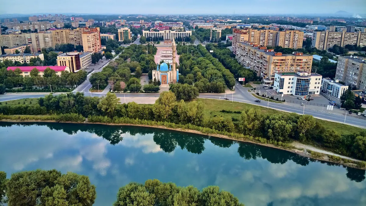 Панорама Усть-Каменогорска, август 2019 года