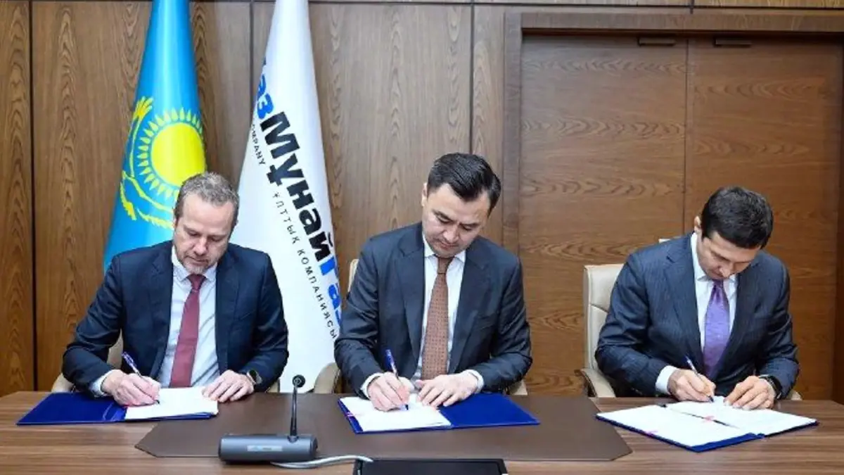 Подписание соглашения КМГ, «КазМунайГаз-Аэро» и Exolum Aviation в Астане, 28 октября 2026 года