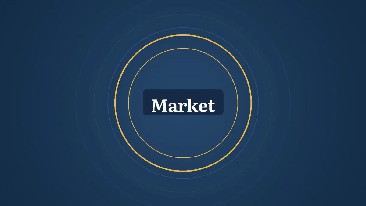 Graphic: rings and the words Market