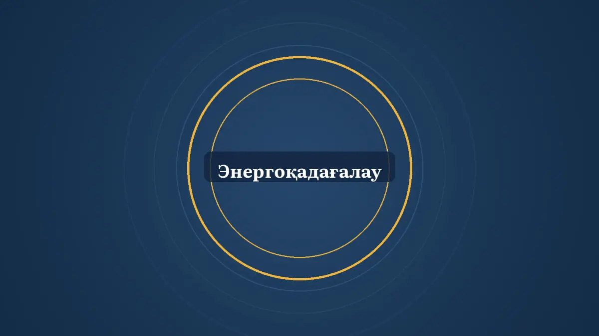 Графика: шеңберлер және «Энергоқадағалау» деген жазу