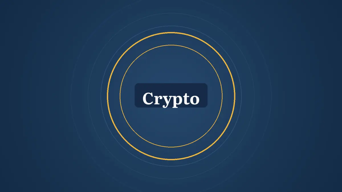 Graphic: rings and the word Crypto