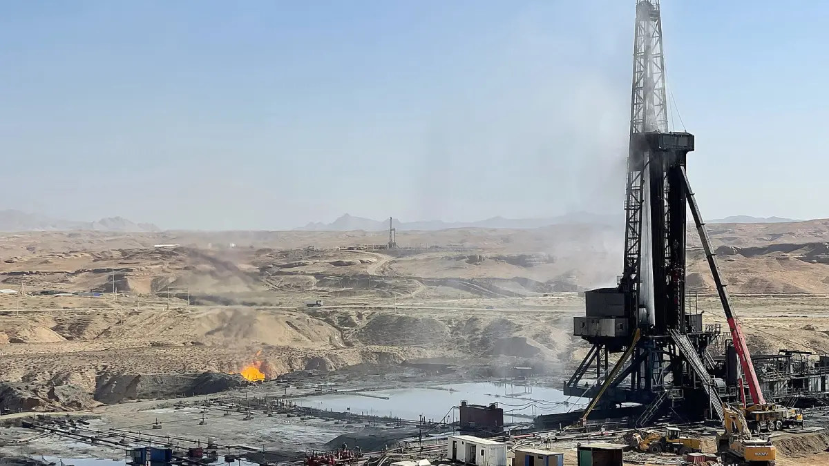 Буровая установка на газовом месторождении