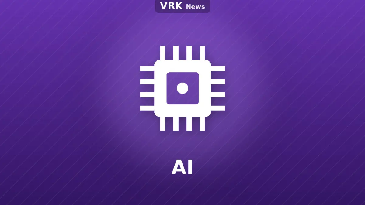 Graphic: a microchip and the words AI