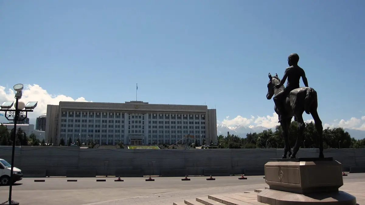 Almaty city administration building on Republic Square