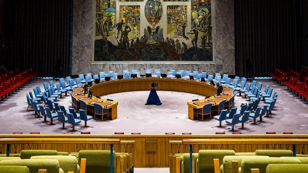The UN Security Council chamber in New York