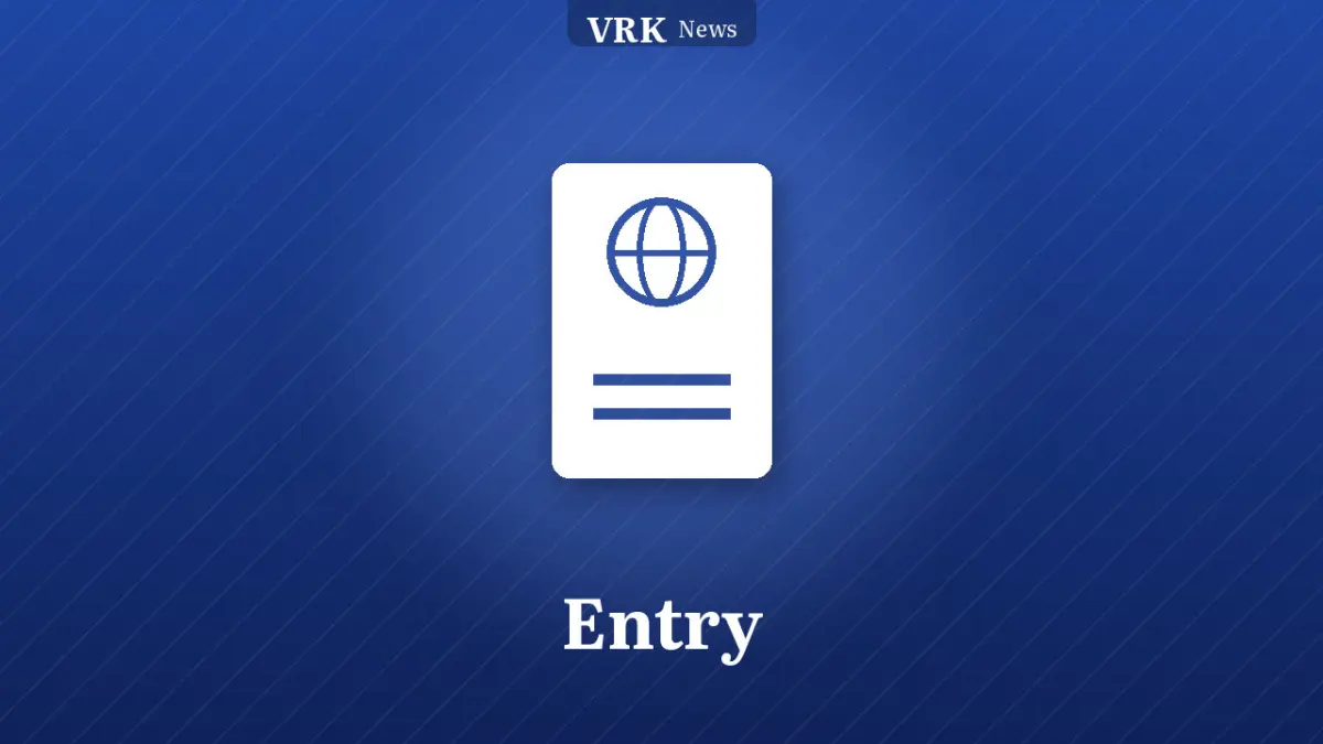 Graphic: a passport and the words Entry