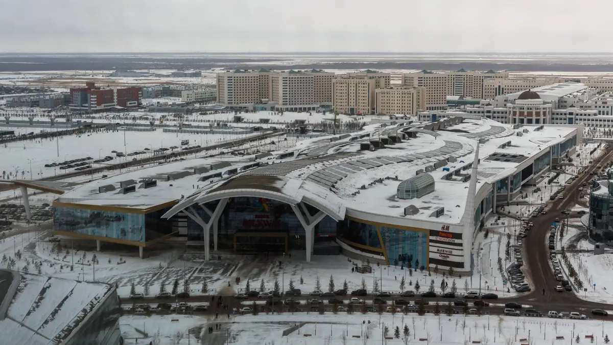 Вид на Астану сверху, февраль 2019 года