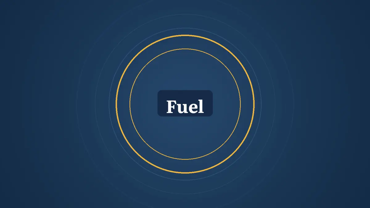 Graphic: rings and the words Fuel