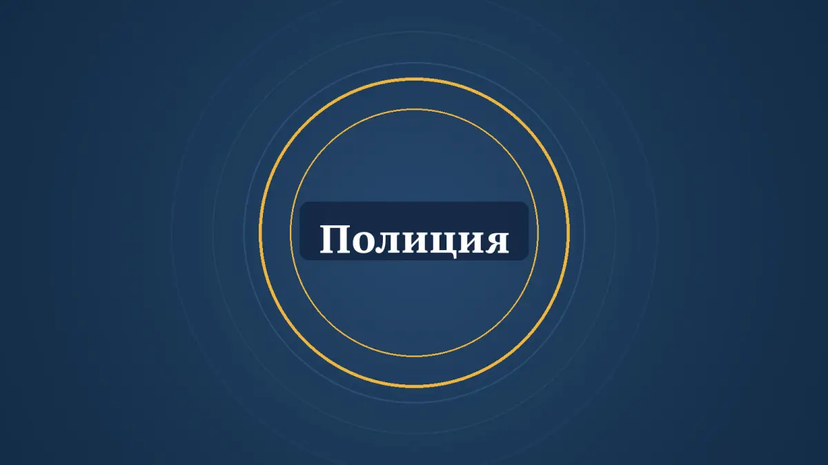 Графика: кольца и надпись «Полиция»