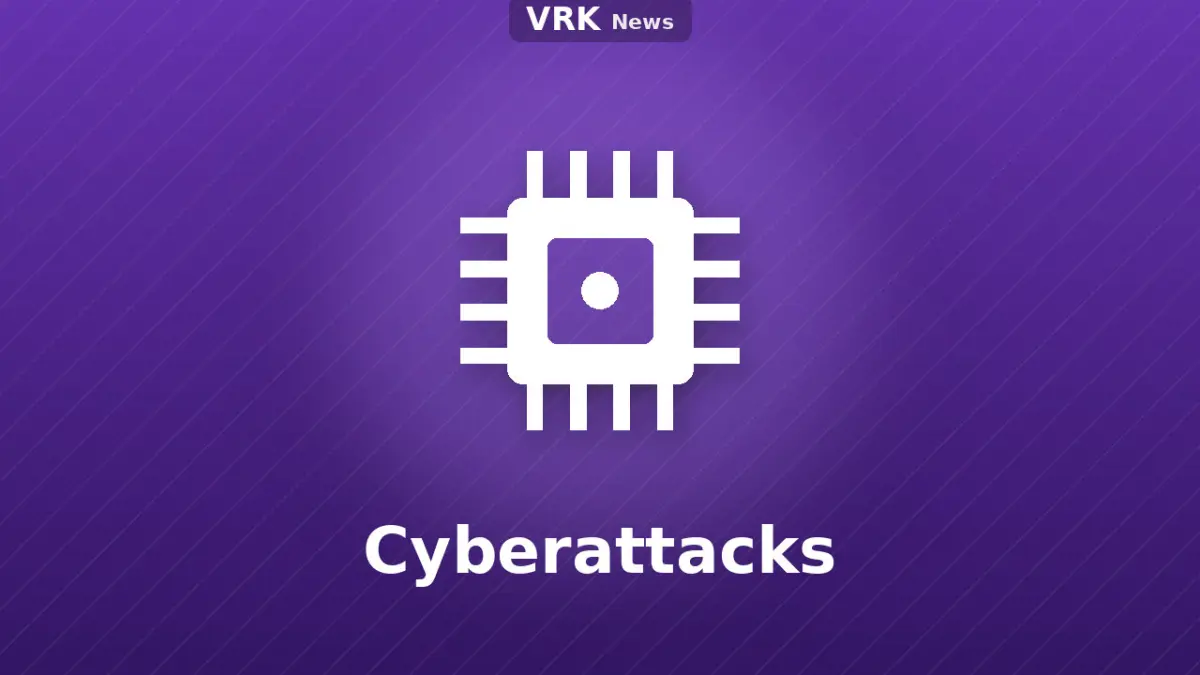 Graphic: a microchip and the word Cyberattacks