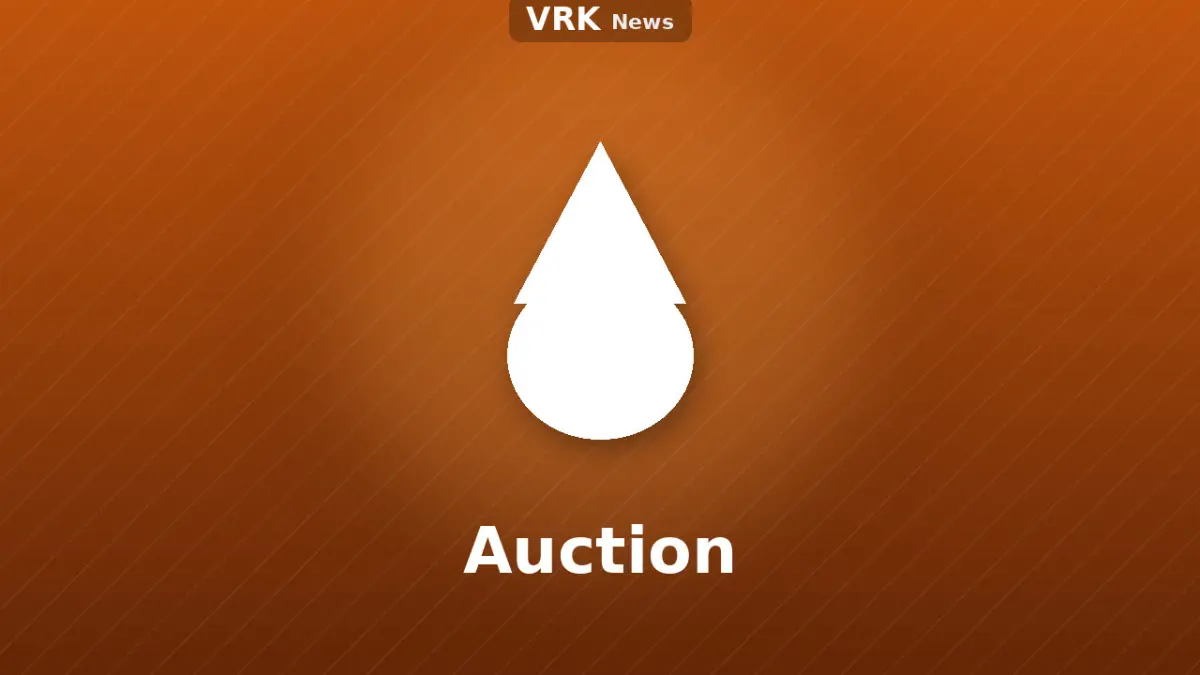 Graphic: a drop and the words Auction