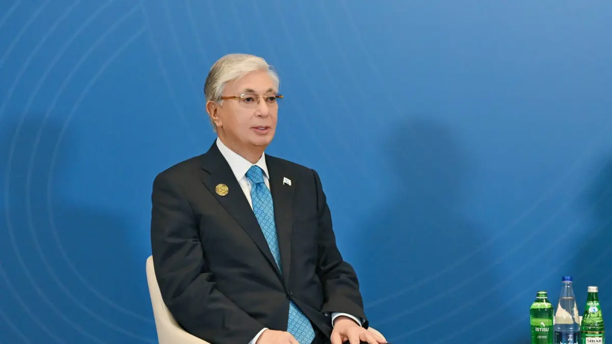 Касым-Жомарт Токаев на саммите СВМДА в Баку, 15 октября 2026 года