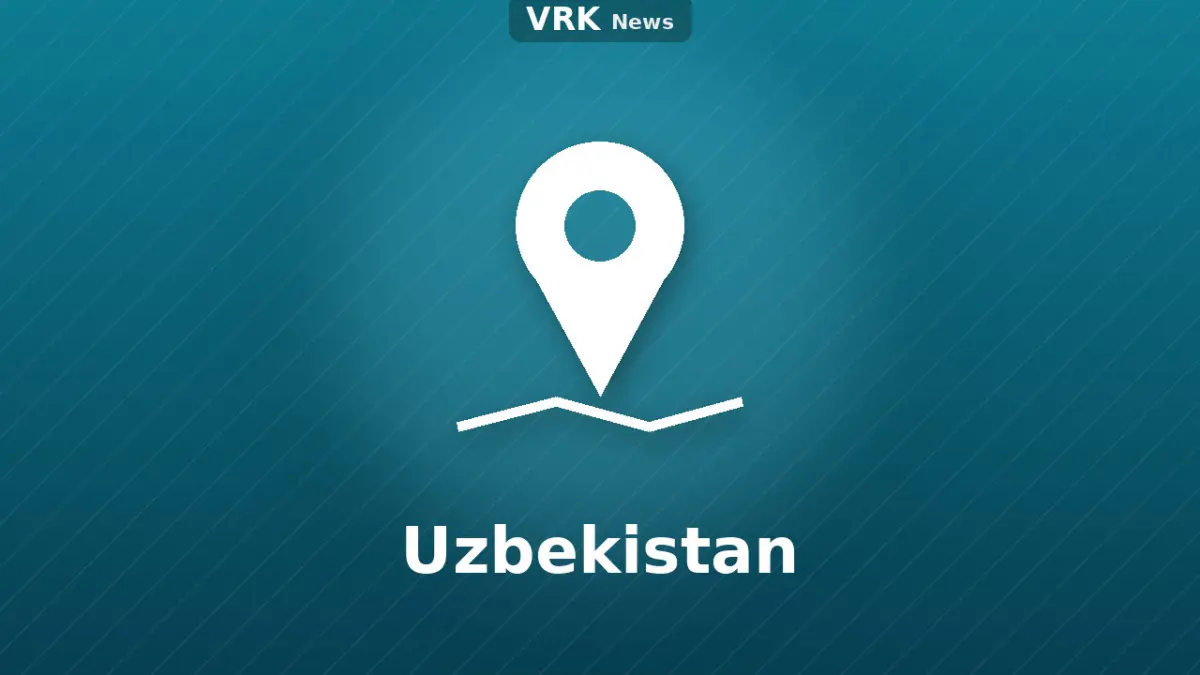 Graphic: a map pin and the word Uzbekistan