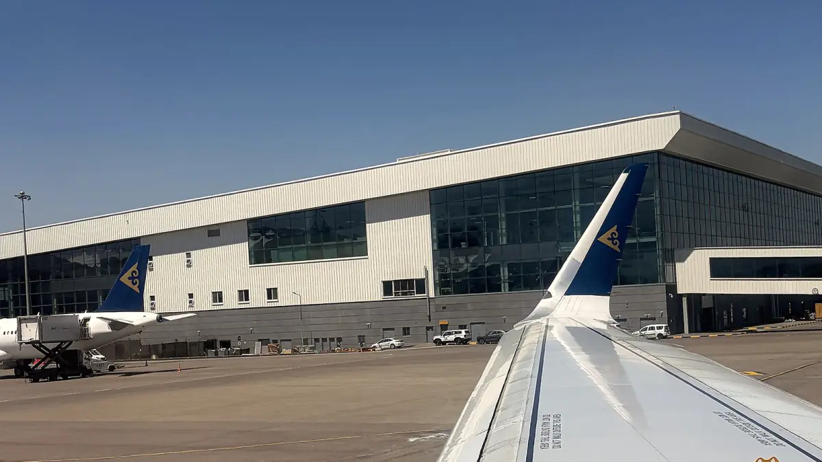 Airbus A321LR авиакомпании Air Astana в аэропорту Алматы