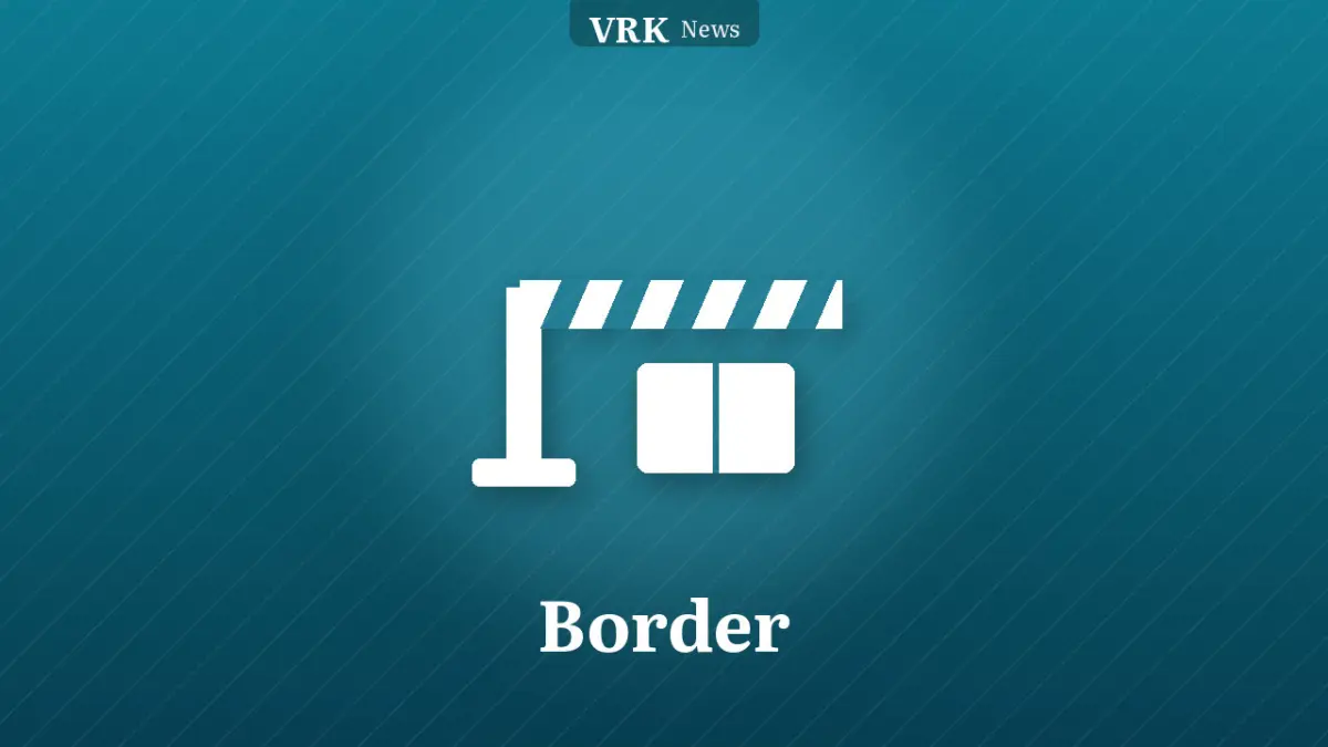 Graphic: a barrier and the words Border