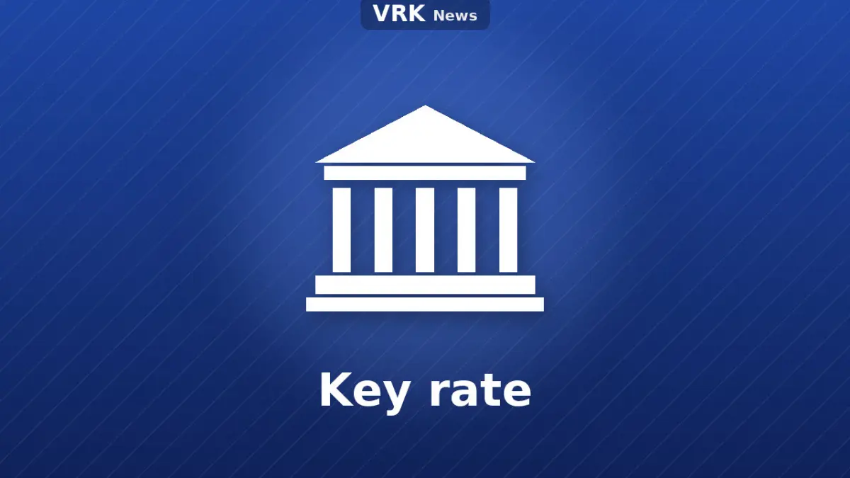 Graphic: a bank and the words Key rate