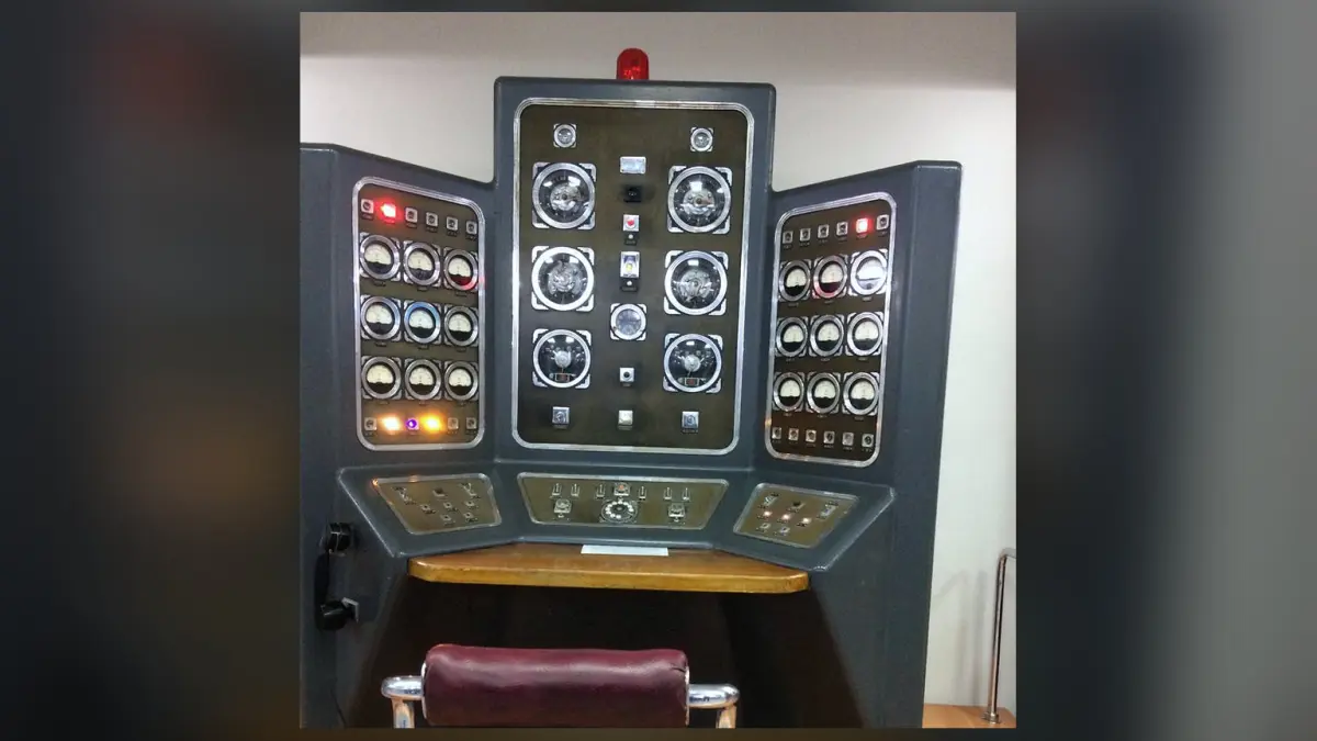 Control panel at a waste landfill in Semey, June 2020