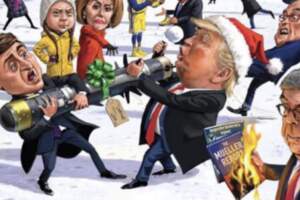 Зеленский и Трамп попали на едкую карикатуру в США 