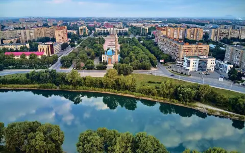 Панорама Усть-Каменогорска, август 2019 года
