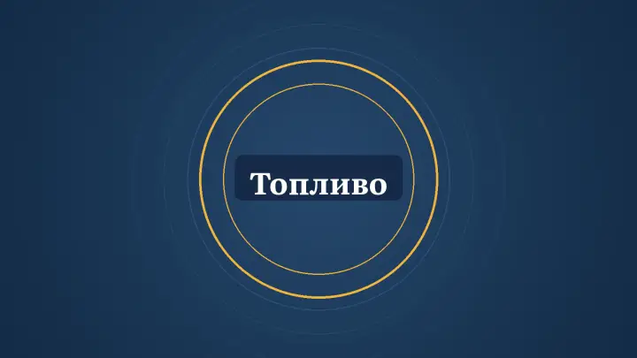 Графика: кольца и надпись «Топливо»