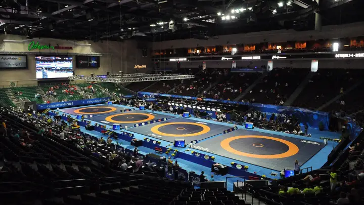 Ковры чемпионата мира по борьбе 2015 года в Лас-Вегасе