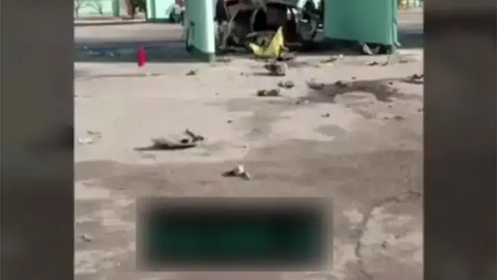На автозаправке в Узбекистане взорвался автомобиль, видео