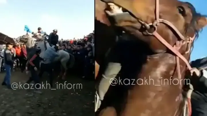Разъяренные всадники били плетками людей близ Шымкента