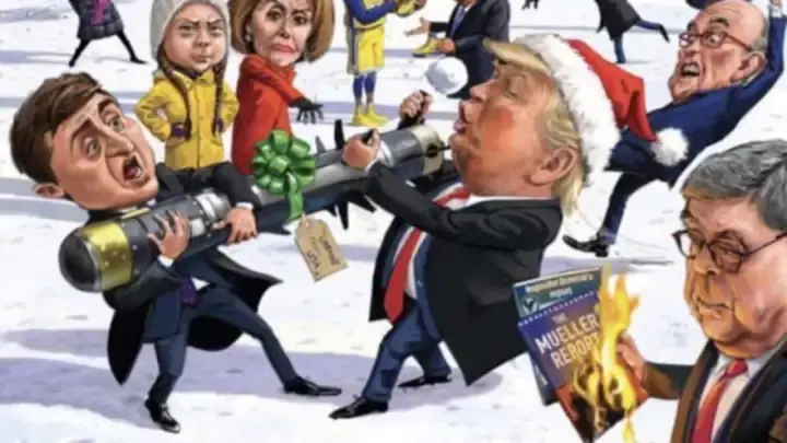 Зеленский и Трамп попали на едкую карикатуру в США