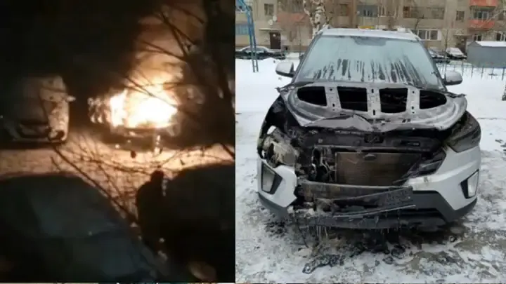 Дострелялись: от салюта загорелась машина