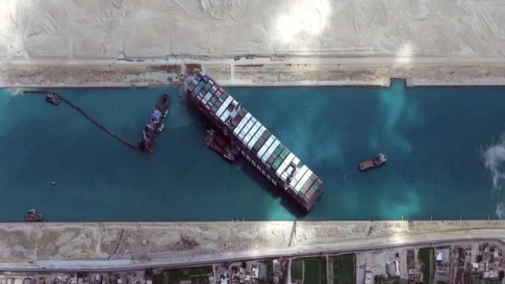 Container ship Ever Given refloated. Video