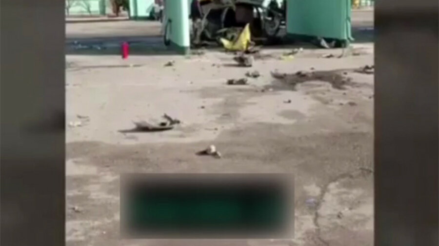 На автозаправке в Узбекистане взорвался автомобиль, видео 