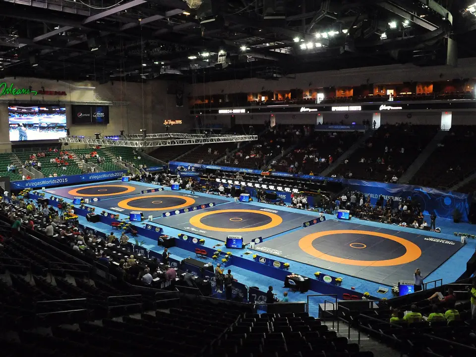 Ковры чемпионата мира по борьбе 2015 года в Лас-Вегасе
